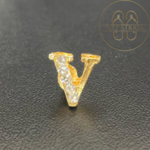 Letra V - Dourada