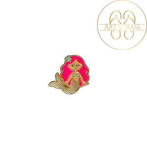Sereia Resinada Cabelo Rosa