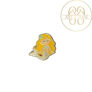 Sereia Resinada Cabelo Amarelo